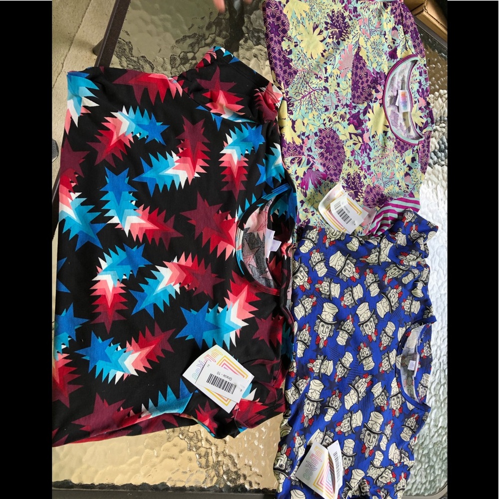 3 girls Gracie Lularoe shirts
